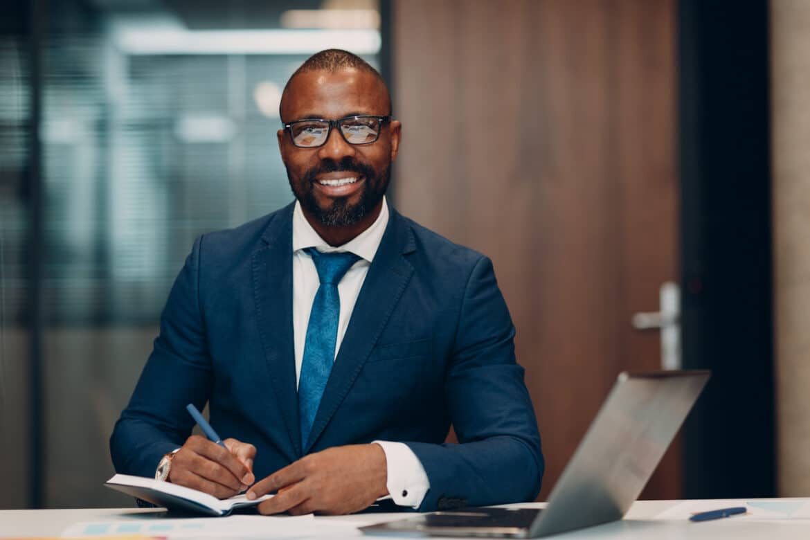Businessman with balanced hormones.